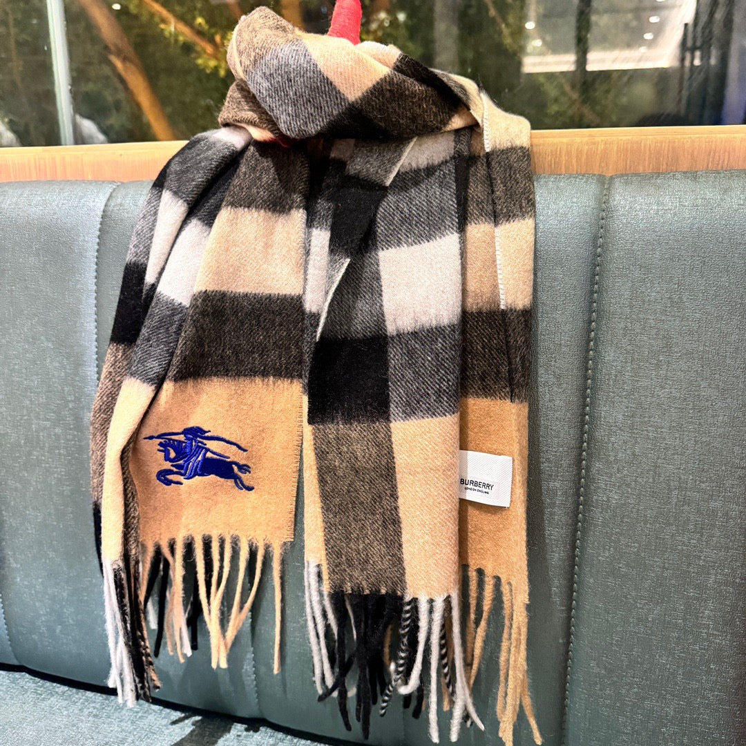 BURBERRY SCARF 180 CM IN COLORFUL CASHMERE 410339