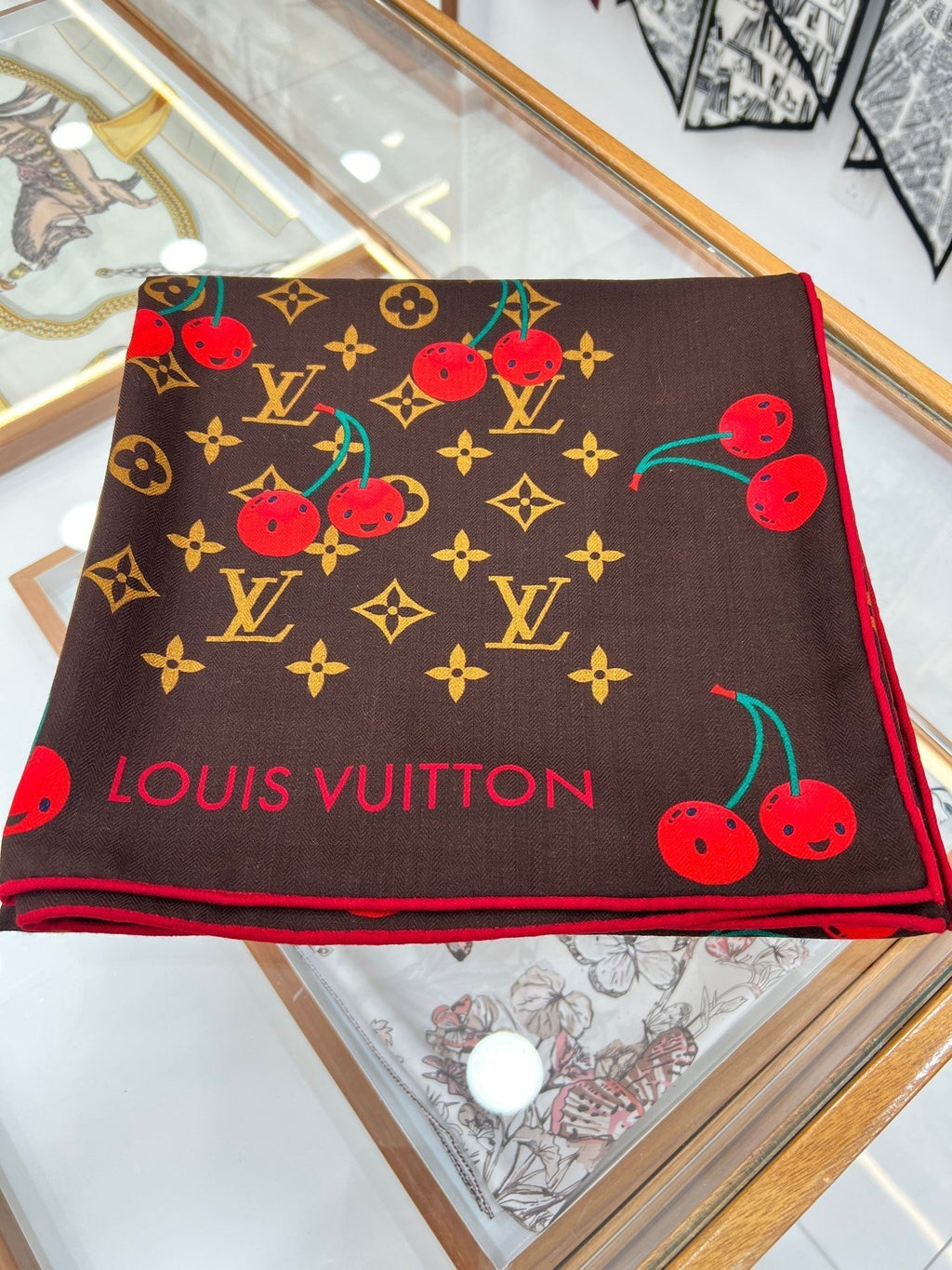 LOUIS VUITTON LV SCARF 135 CM IN WOOL MIX SILK 735873