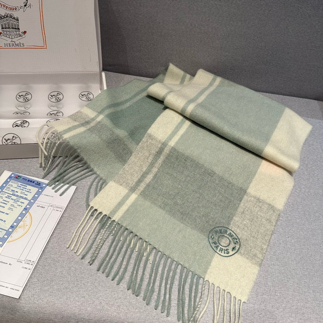HERMES SCARF 180 CM IN COLORFUL CASERE 381229