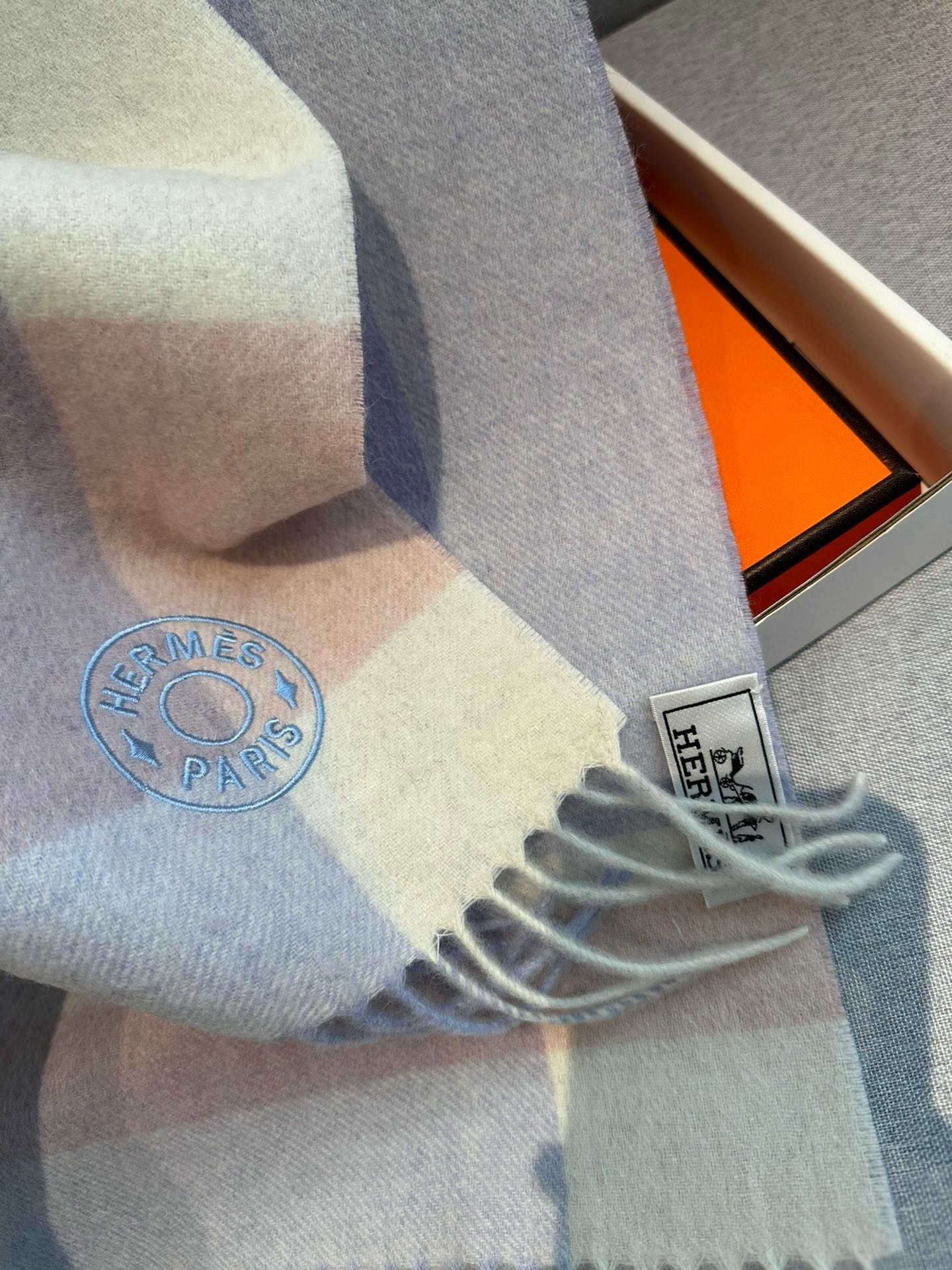 HERMES SCARF 180 CM IN COLORFUL CASERE 381231