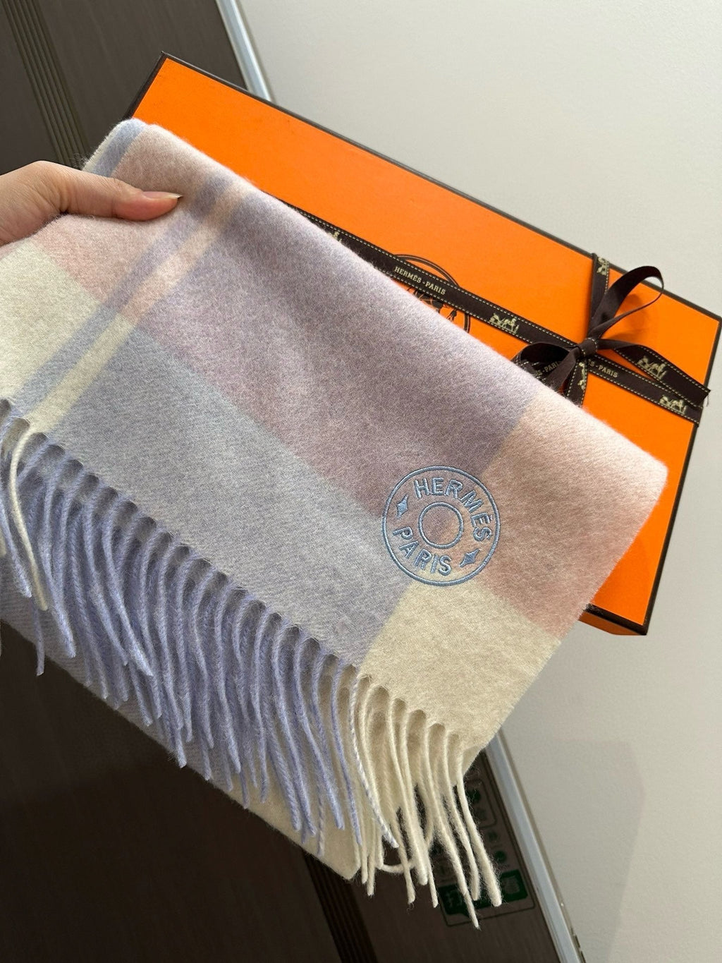 HERMES SCARF 180 CM IN COLORFUL CASERE 381231