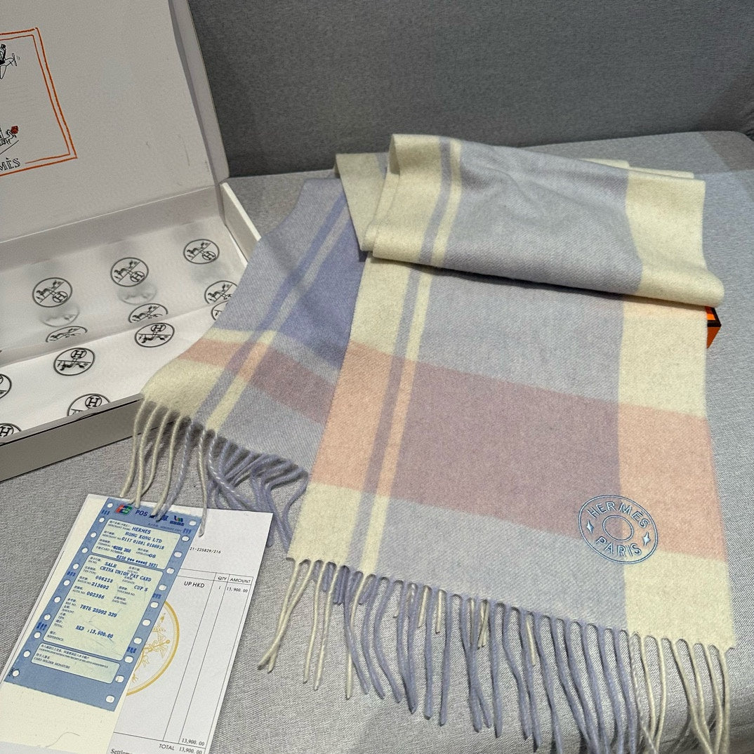 HERMES SCARF 180 CM IN COLORFUL CASERE 381231