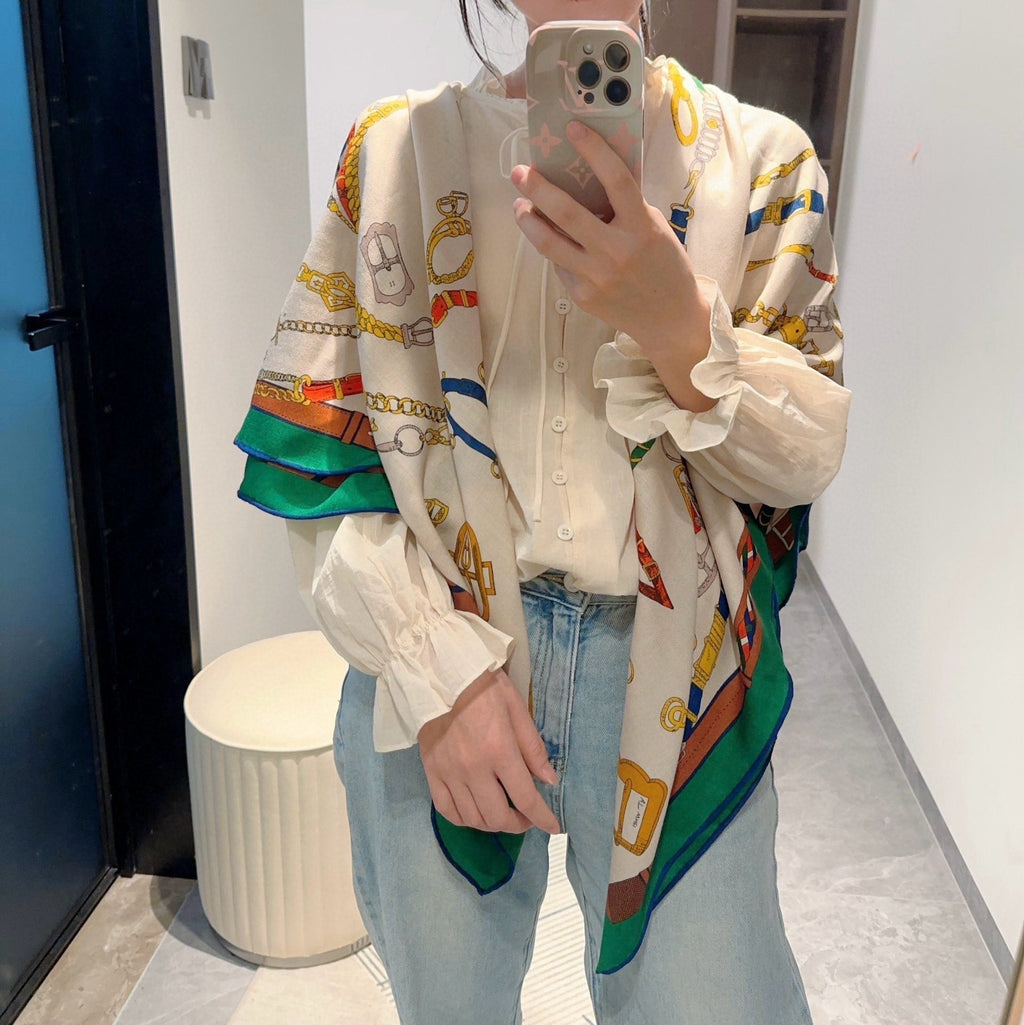 HERMES SCARF 140 CM COLORFUL 387901