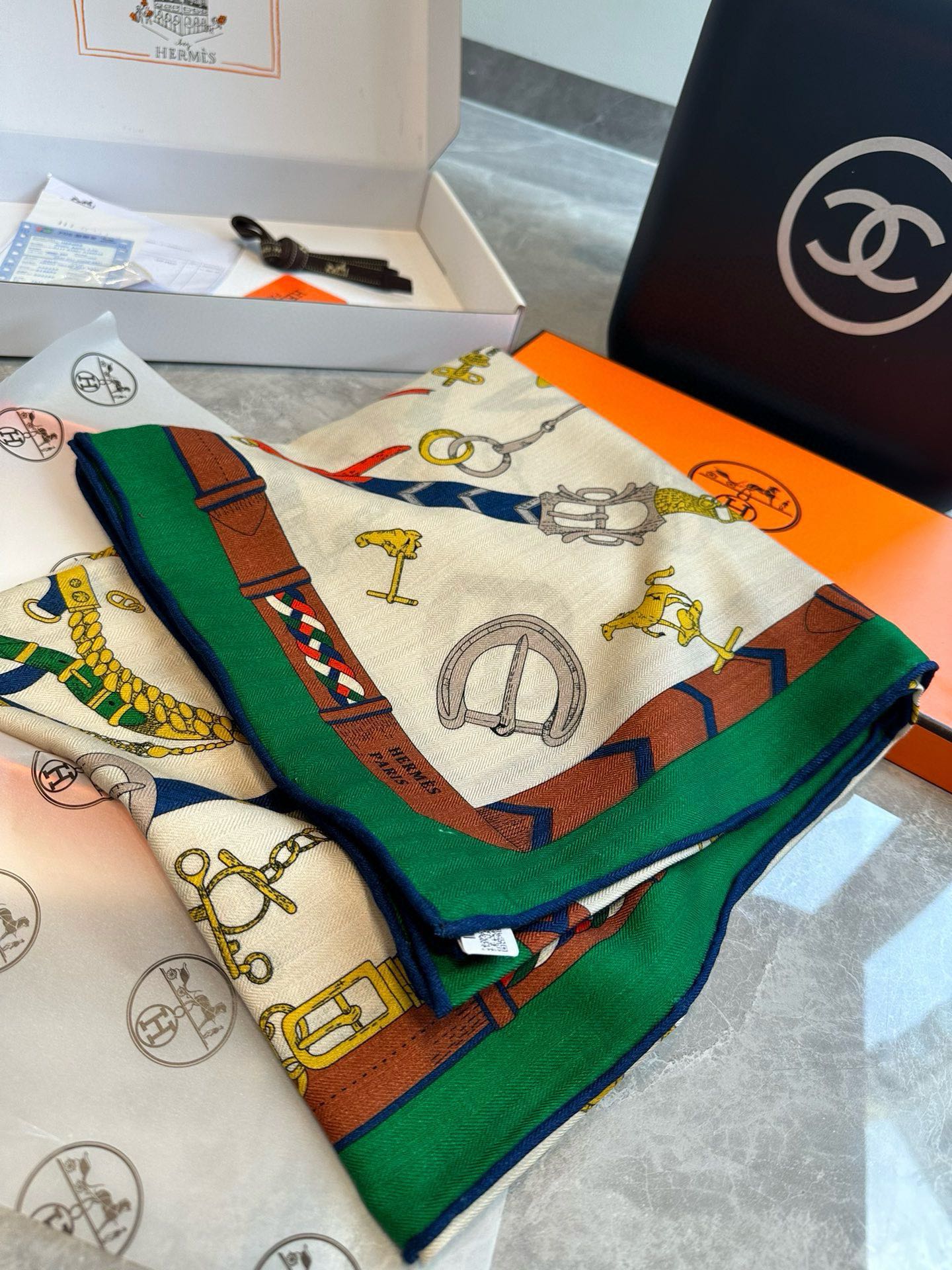 HERMES SCARF 140 CM COLORFUL 387901