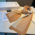 LOEWE SCARF 190 CM IN CINNAMON BROWN CASHMERE 390837