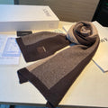LOEWE SCARF 190 CM IN CHOCOLATE BROWN CASHMERE 390838