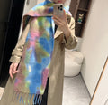 LOEWE RAINBOW SCARF 185 CM IN COLORFUL MOHAIR AND WOOL 408581