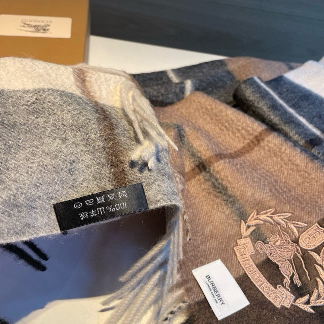 BURBERRY SCARF 180 CM IN COLORFUL CASHMERE 408585