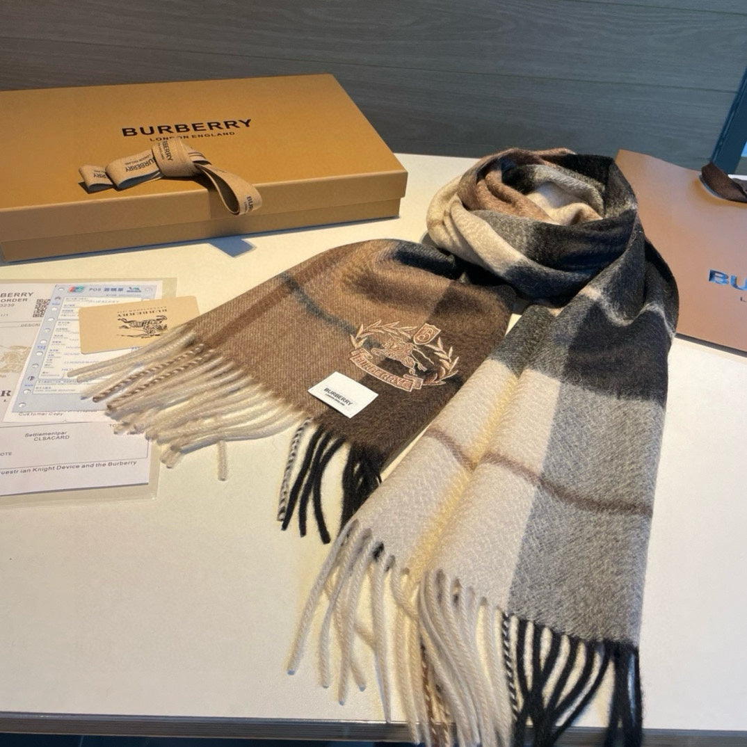 BURBERRY SCARF 180 CM IN COLORFUL CASHMERE 408585