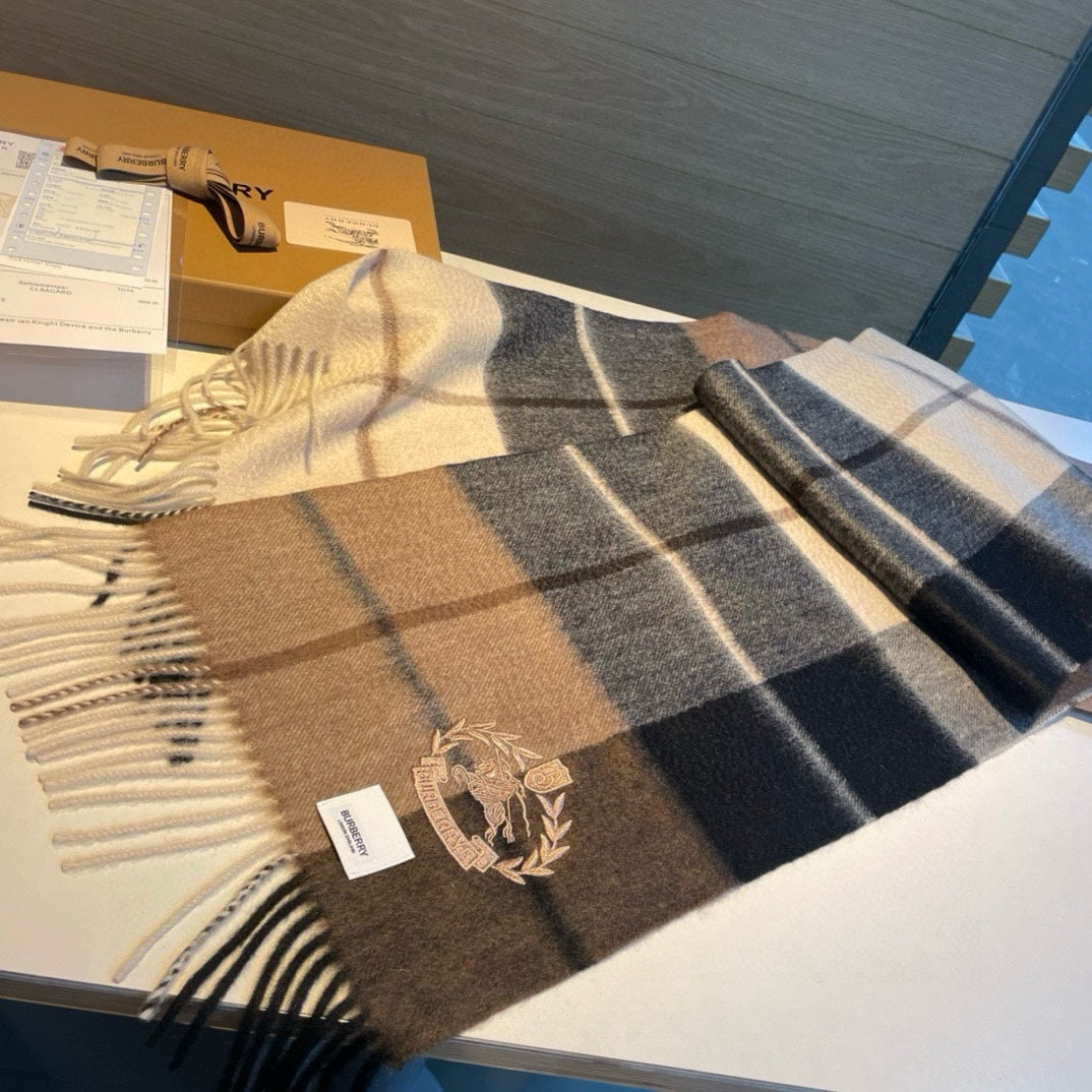 BURBERRY SCARF 180 CM IN COLORFUL CASHMERE 408585