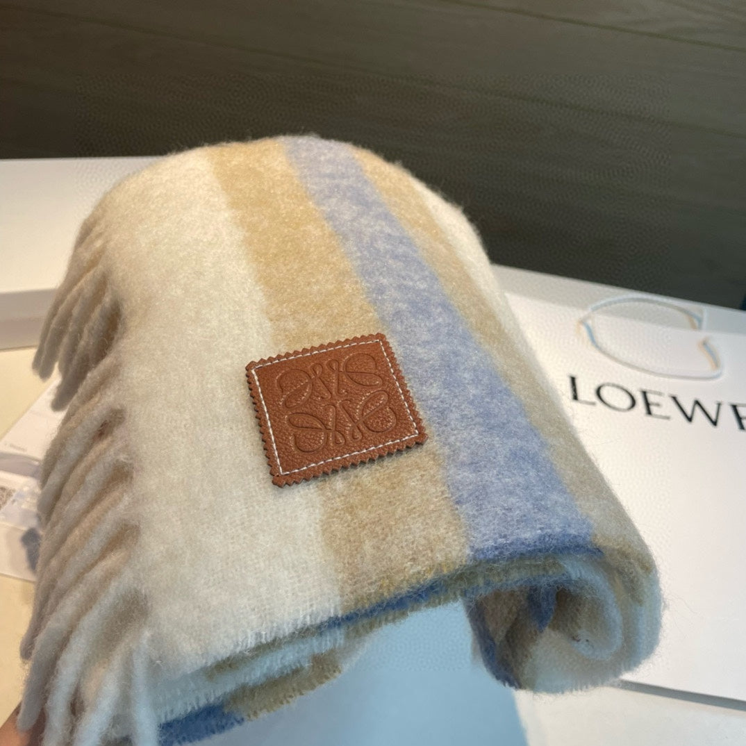 LOEWE SCARF IN COLORFUL WOOL AND MOHAIR 415217