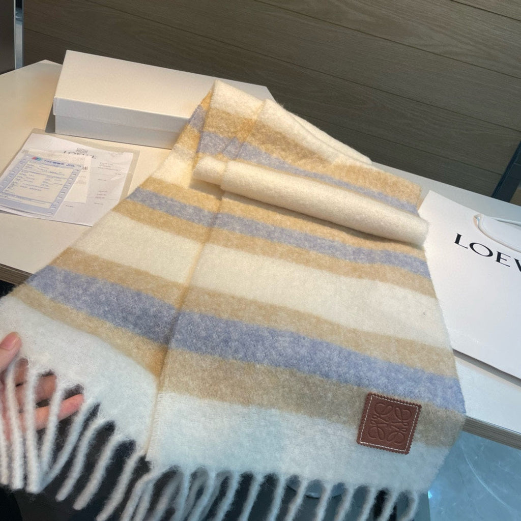 LOEWE SCARF IN COLORFUL WOOL AND MOHAIR 415217