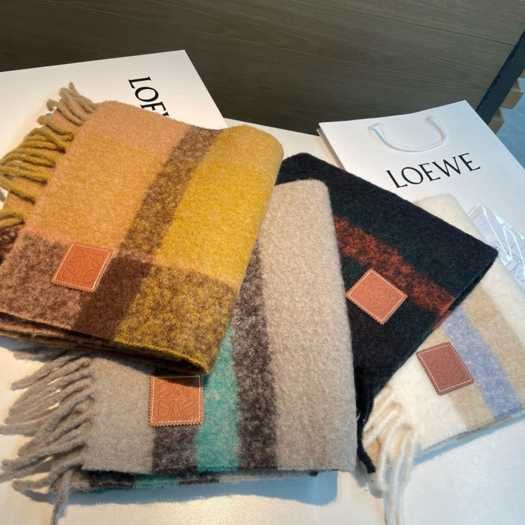 LOEWE SCARF IN COLORFUL WOOL AND MOHAIR 415217