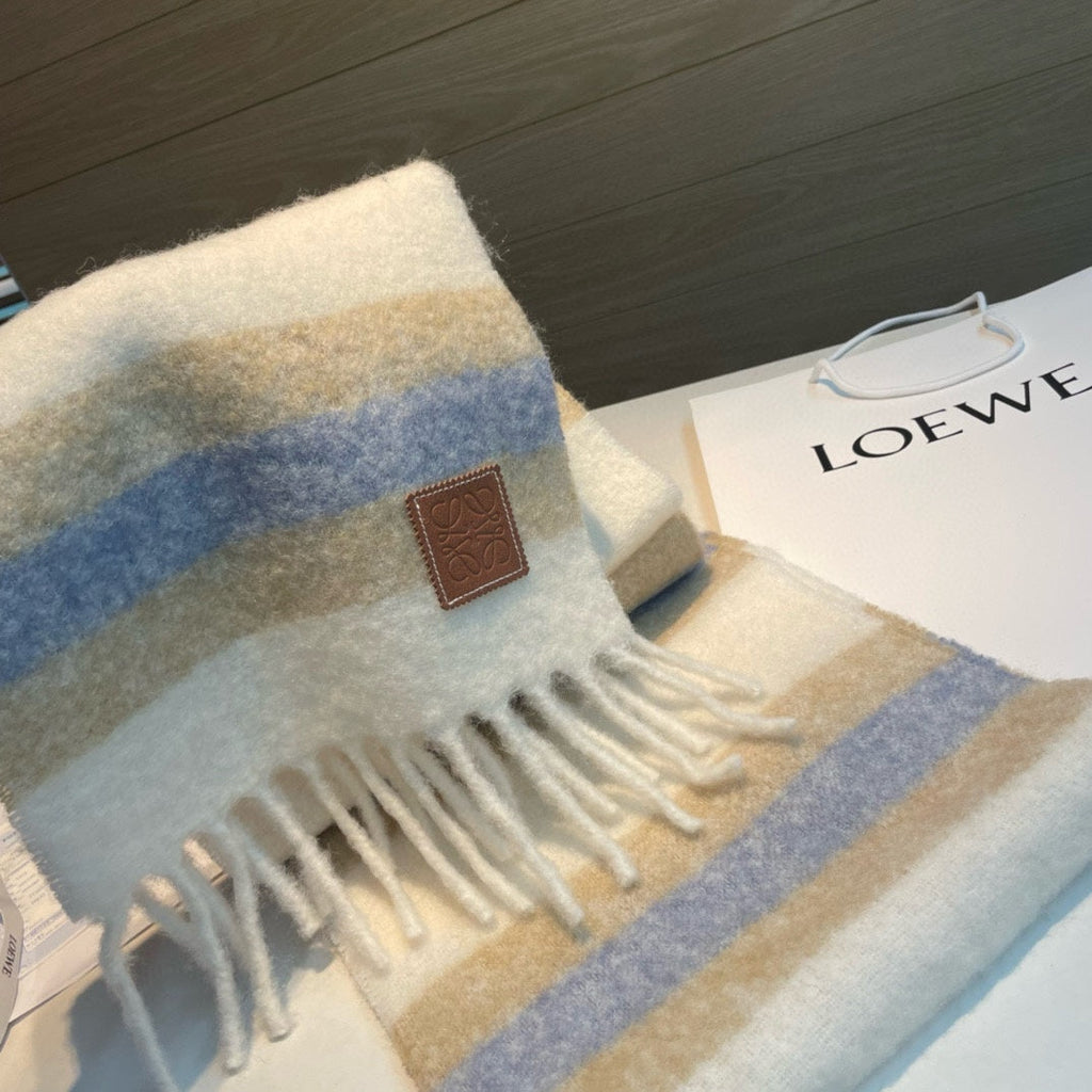 LOEWE SCARF IN COLORFUL WOOL AND MOHAIR 415217