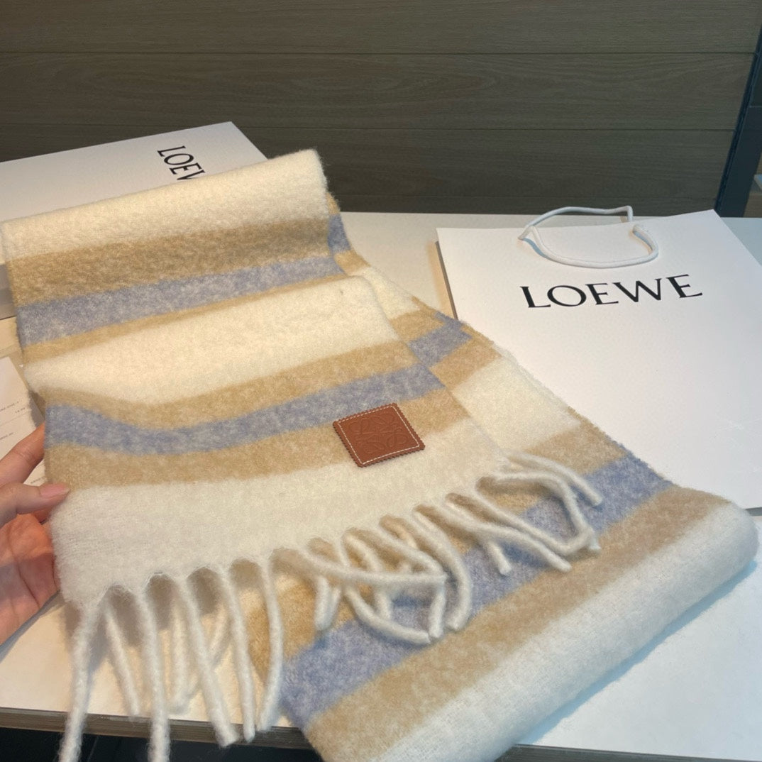LOEWE SCARF IN COLORFUL WOOL AND MOHAIR 415217
