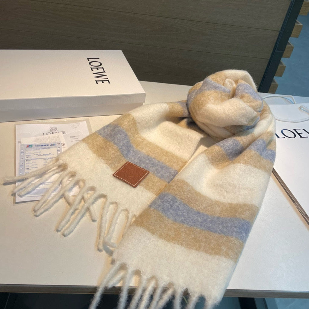 LOEWE SCARF IN COLORFUL WOOL AND MOHAIR 415217
