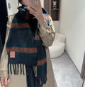 LOEWE SCARF IN COLORFUL WOOL AND MOHAIR 415218