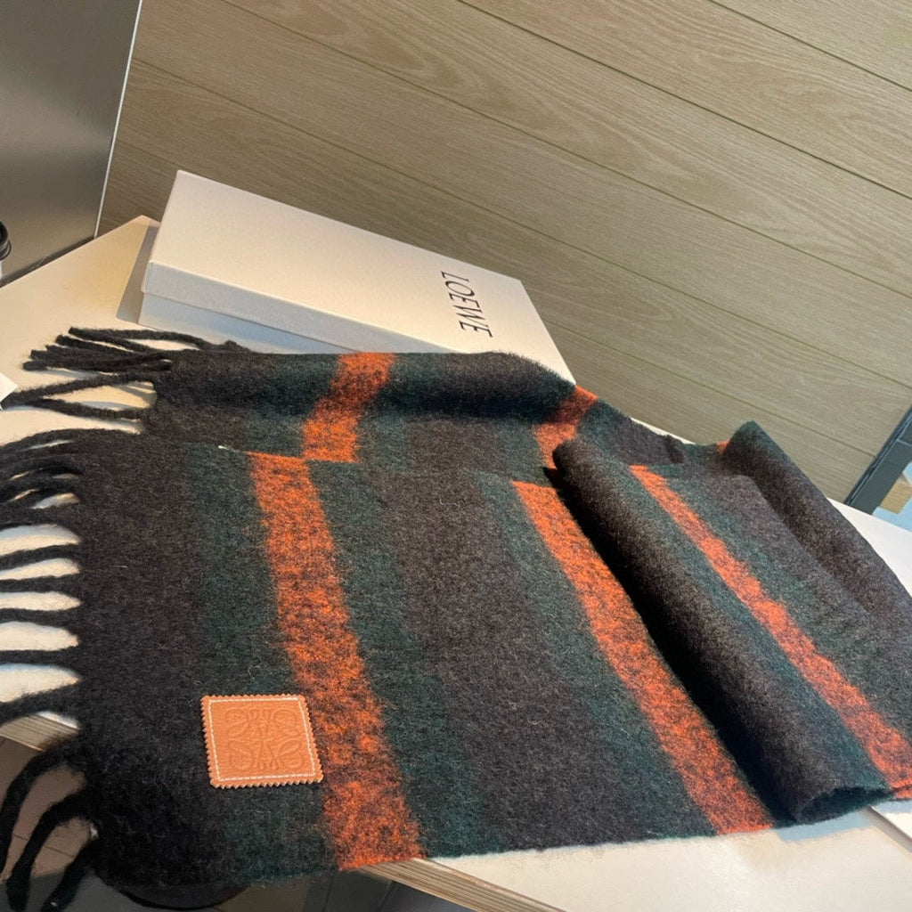 LOEWE SCARF IN COLORFUL WOOL AND MOHAIR 415218