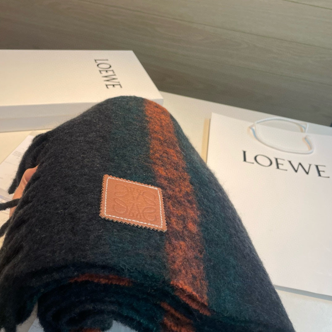 LOEWE SCARF IN COLORFUL WOOL AND MOHAIR 415218