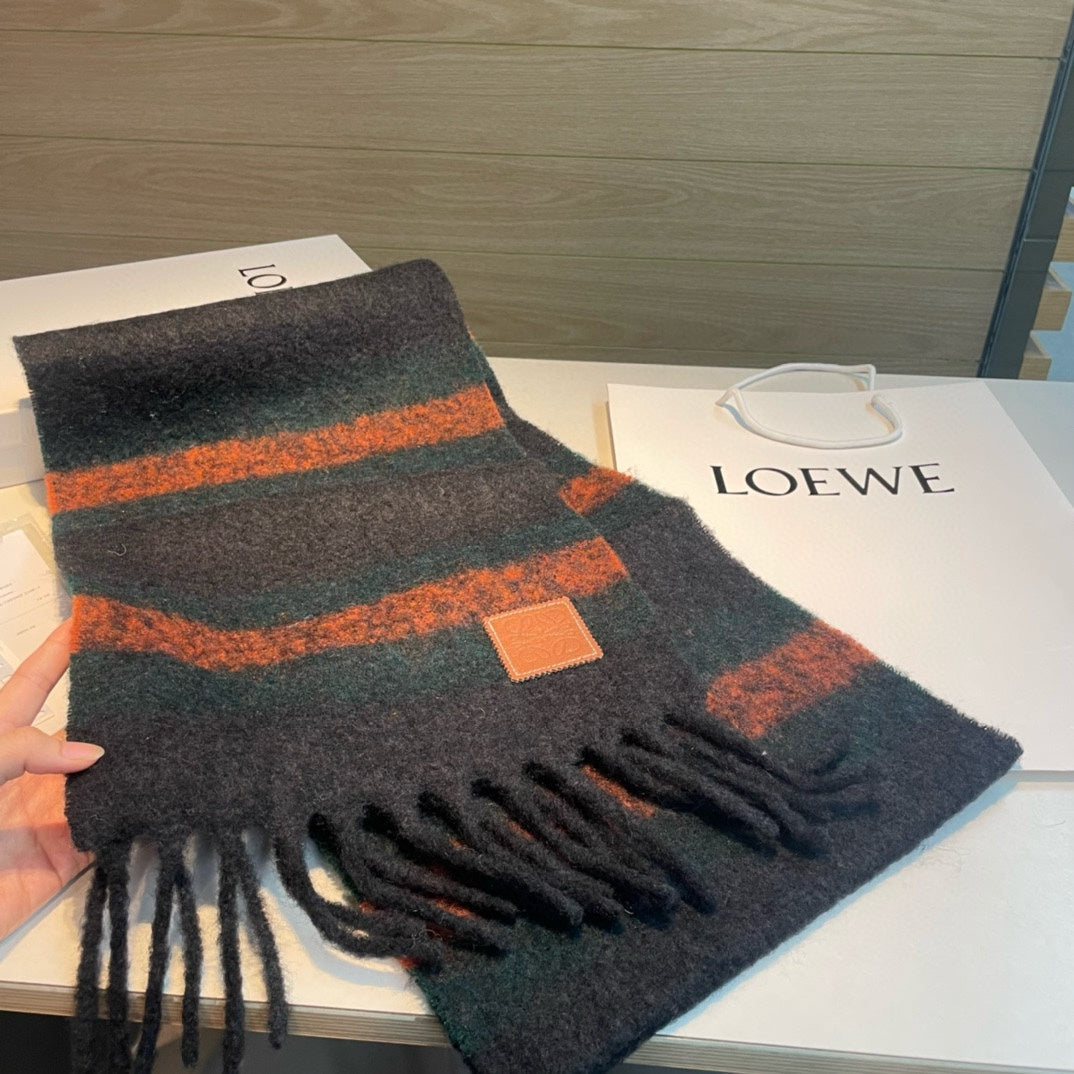 LOEWE SCARF IN COLORFUL WOOL AND MOHAIR 415218
