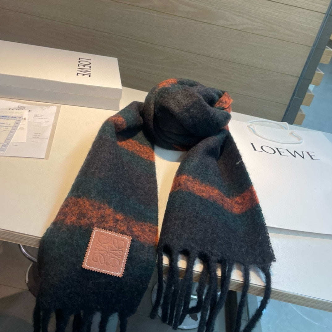 LOEWE SCARF IN COLORFUL WOOL AND MOHAIR 415218