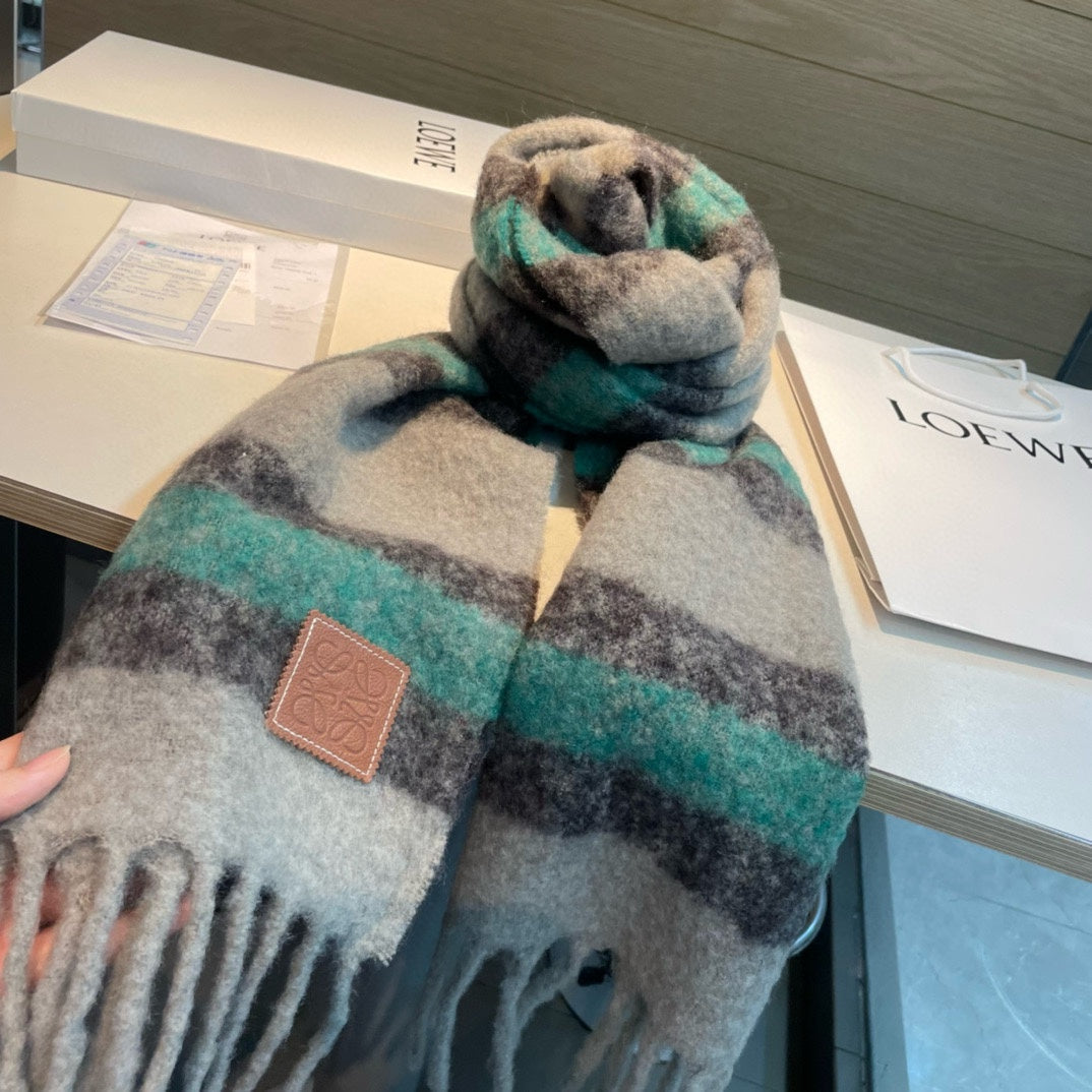 LOEWE SCARF IN COLORFUL WOOL AND MOHAIR 415219