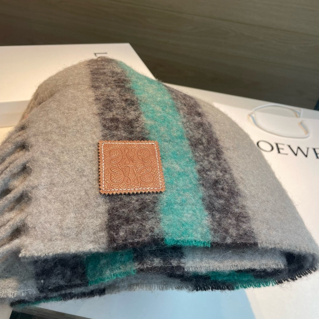 LOEWE SCARF IN COLORFUL WOOL AND MOHAIR 415219