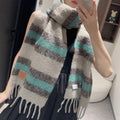 LOEWE SCARF IN COLORFUL WOOL AND MOHAIR 415219