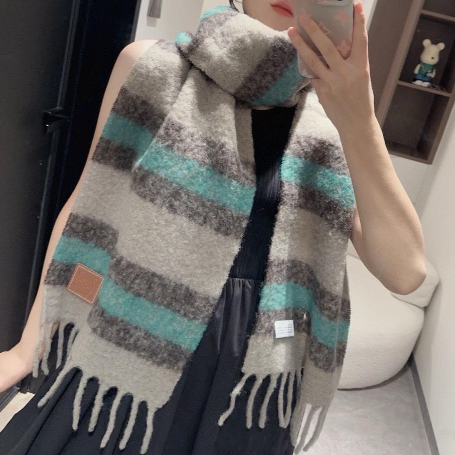 LOEWE SCARF IN COLORFUL WOOL AND MOHAIR 415219