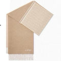LOEWE SCARF 180 CM IN CAMEL BEIGE MIX WHITE WOOL AND CASHMERE 415237