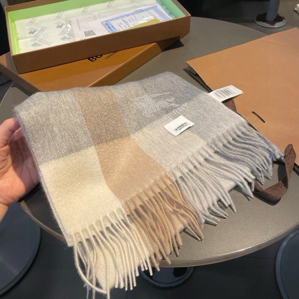 BURBERRY BBR SCARF 180 CM IN CASHMERE 482323