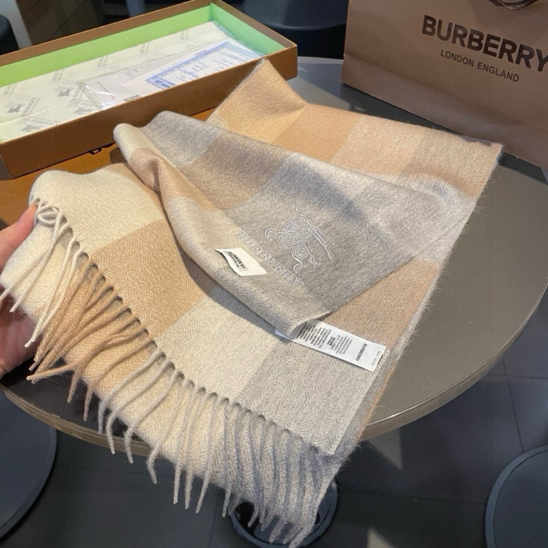 BURBERRY BBR SCARF 180 CM IN CASHMERE 482323