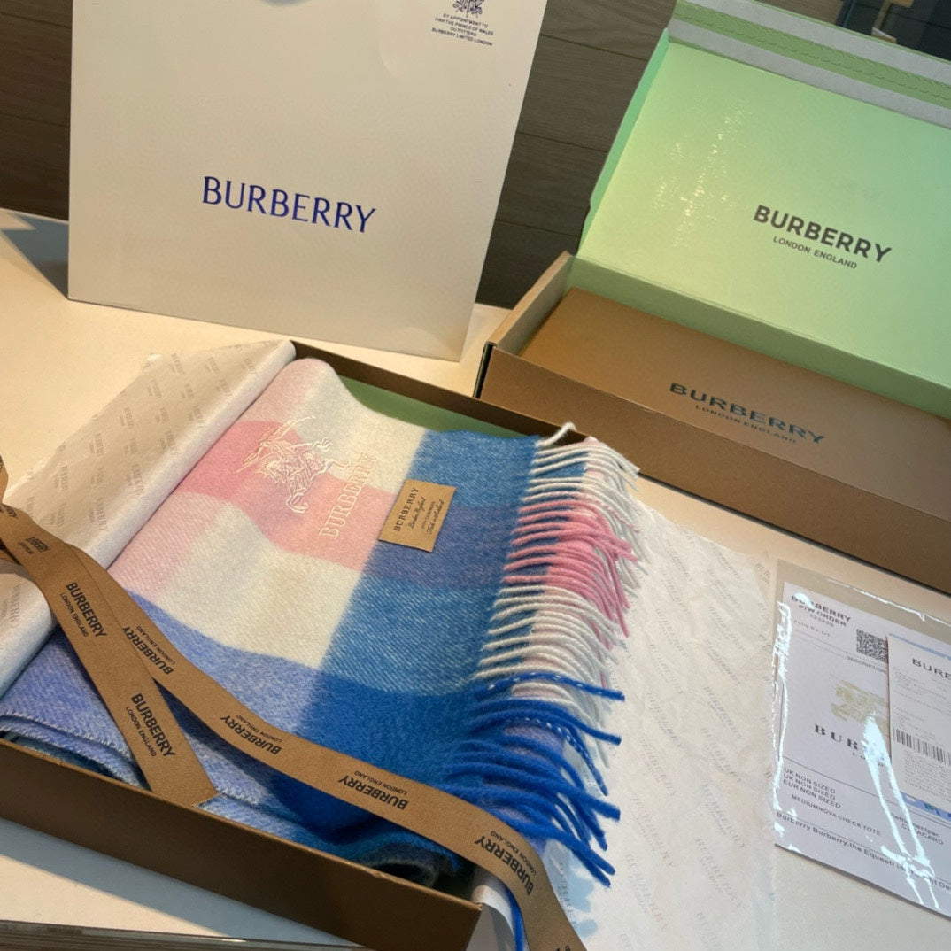 BURBERRY BBR SCARF 168 CM IN CASHMERE 487371