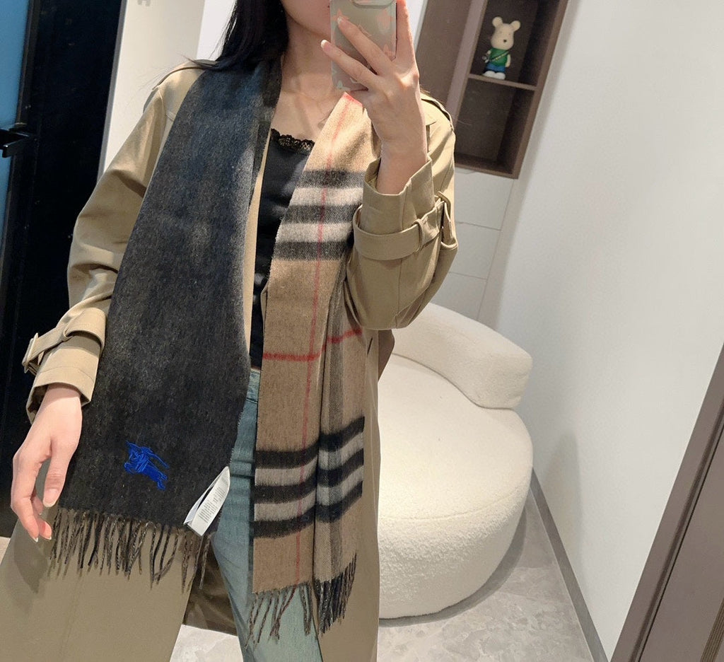 BURBERRY BBR SCARF 180 CM IN CASHMERE 487385