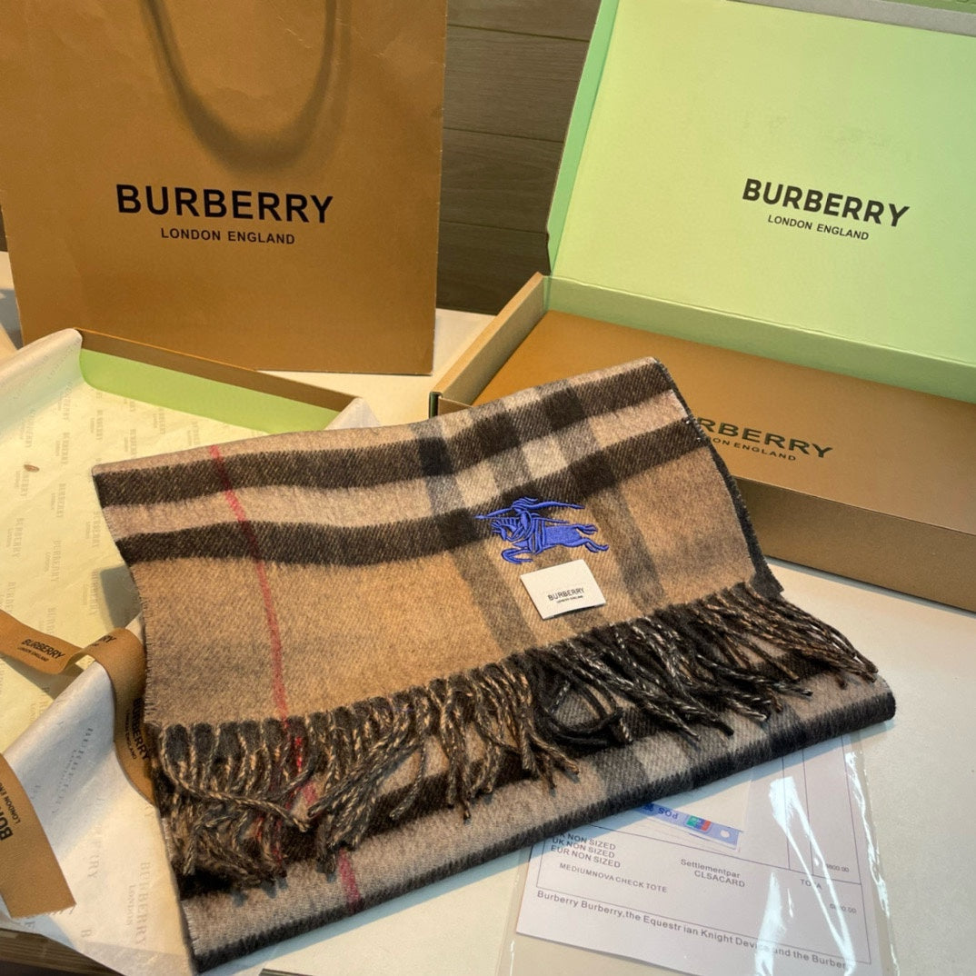 BURBERRY BBR SCARF 180 CM IN CASHMERE 487385