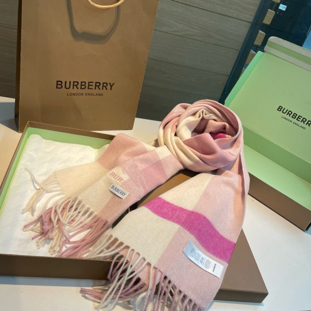 BURBERRY BBR SCARF 168 CM IN CASHMERE 487386
