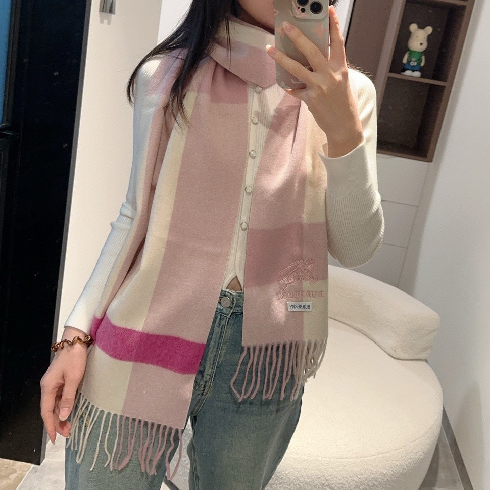 BURBERRY BBR SCARF 168 CM IN CASHMERE 487386