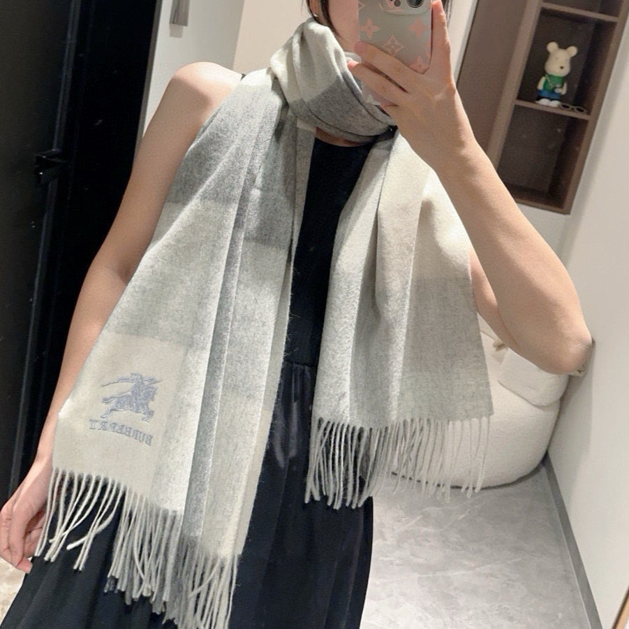 BURBERRY BBR SCARF 180 CM IN CASHMERE 494111