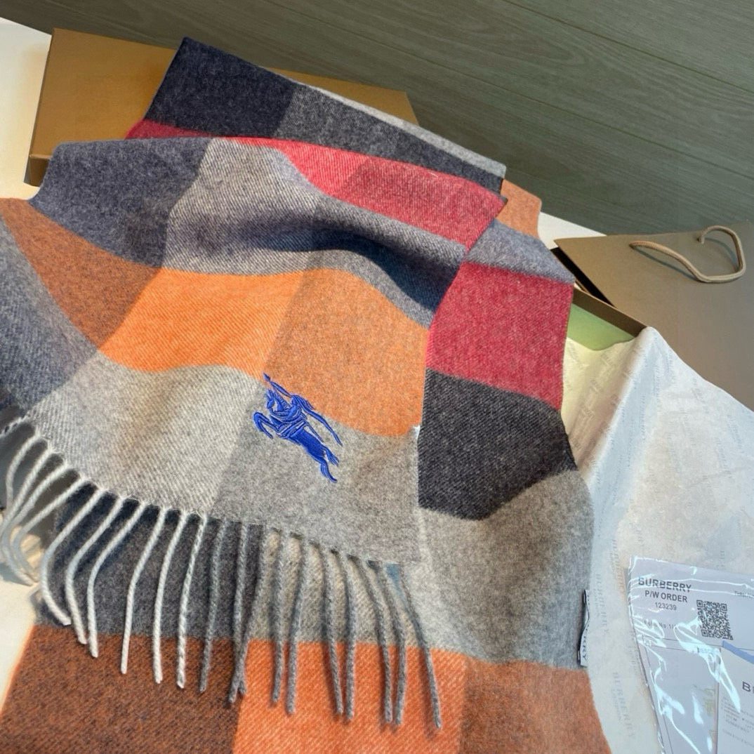 BURBERRY BBR SCARF 180 CM IN CASHMERE 504425