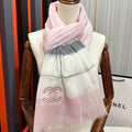 CHANEL SCARF 200 CM IN PASTEL PINK SILK AND CASHMERE 400025