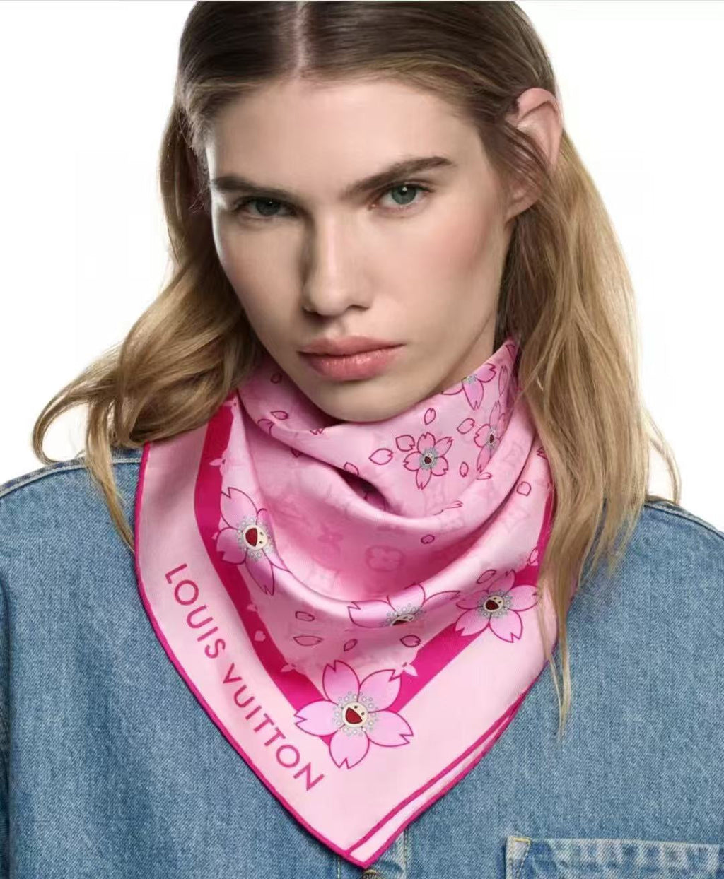 LOUIS VUITTON LV SCARF 90 CM IN SILK 723122