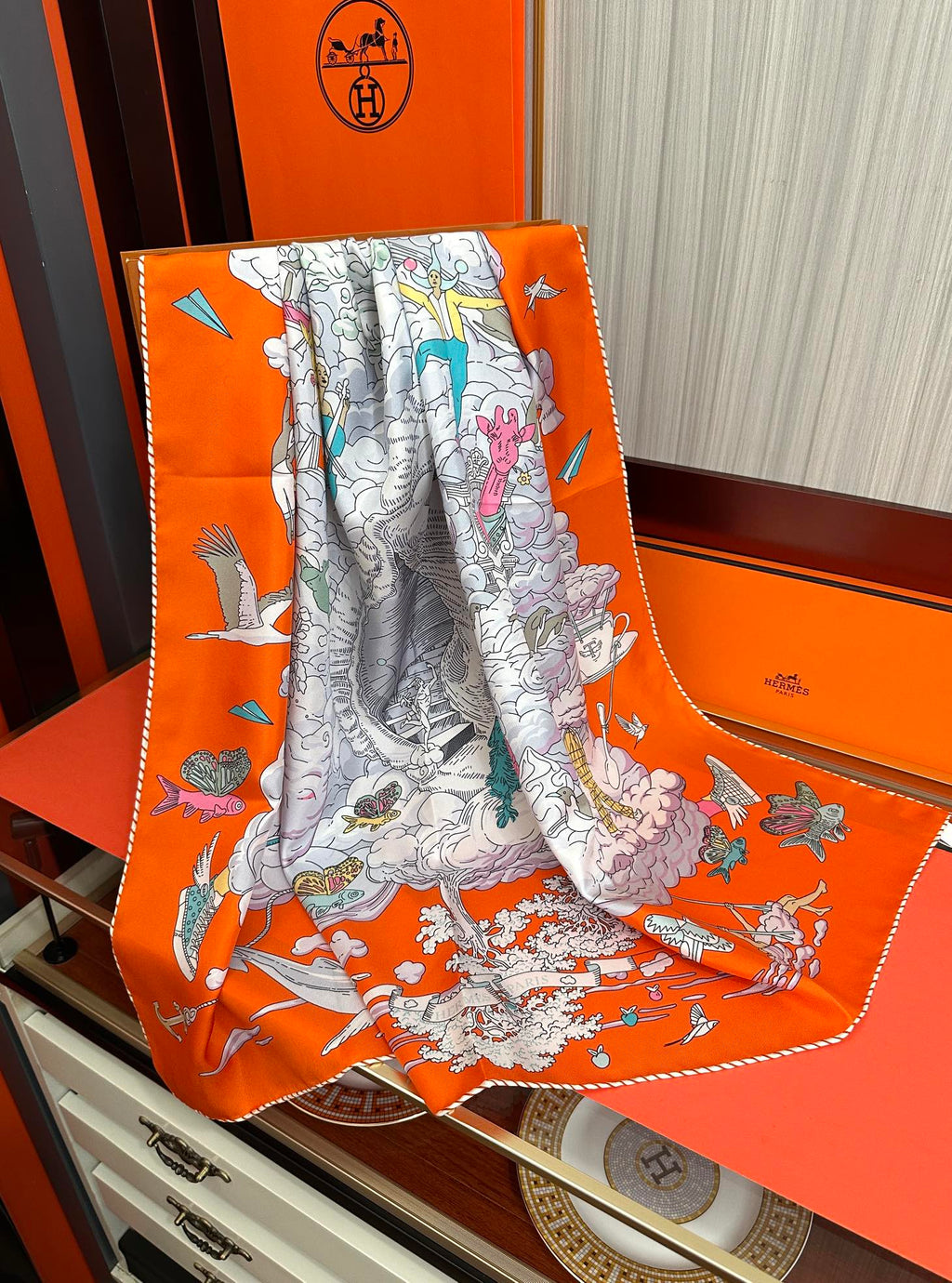 HERMES HERMES 25S SCARF 90 IN SILK 724702