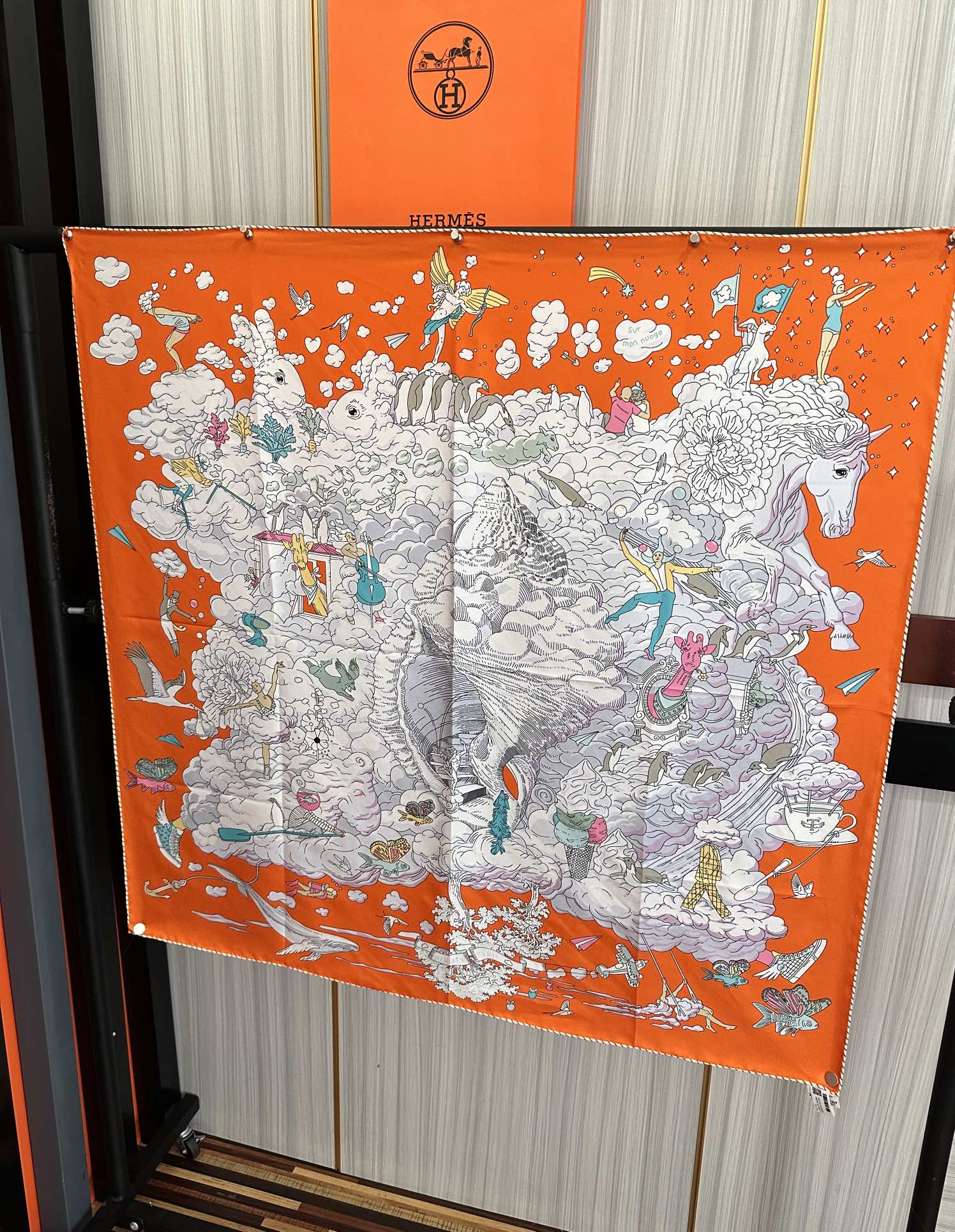 HERMES HERMES 25S SCARF 90 IN SILK 724702