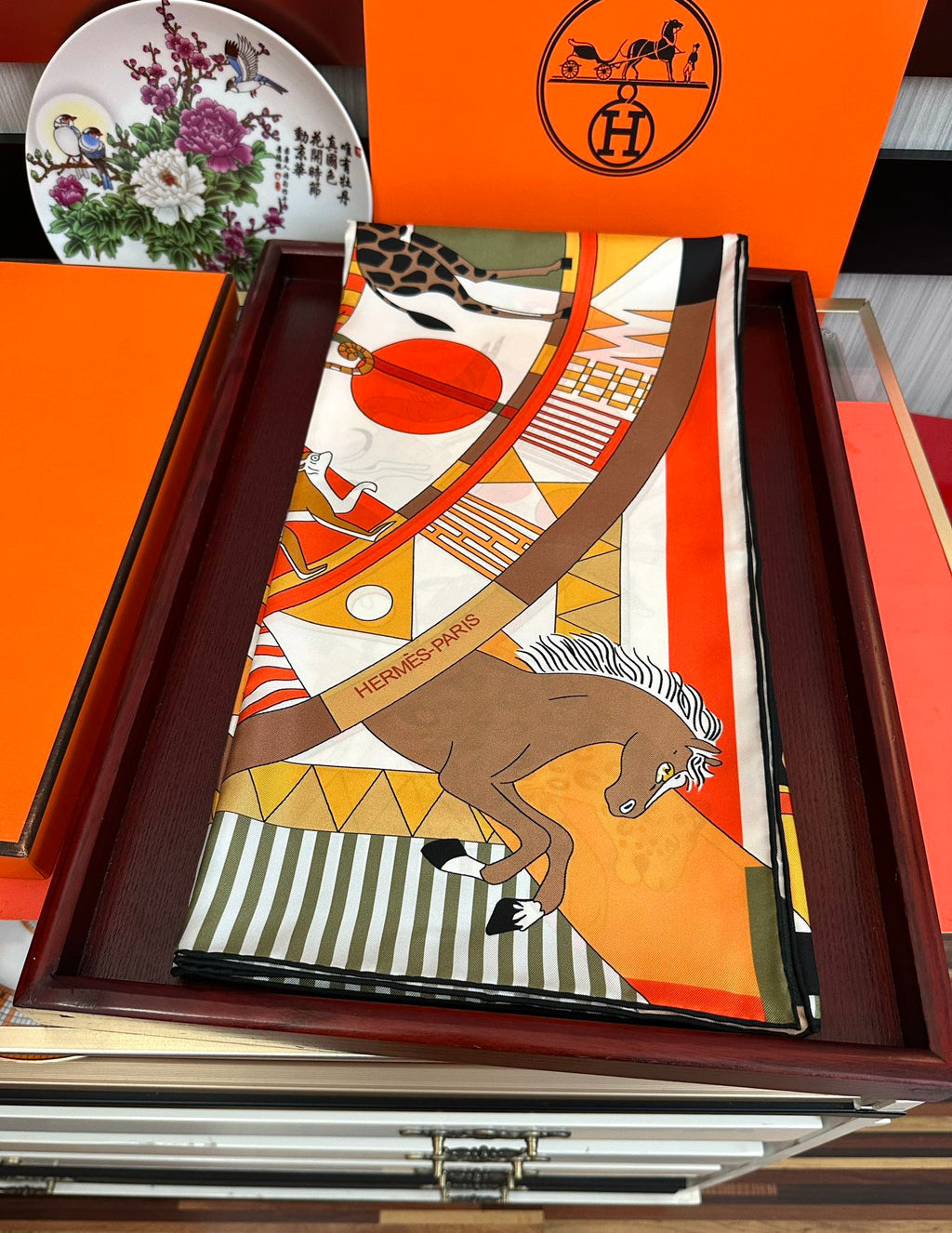 HERMES HERMES 25S SCARF 90 IN SILK 006