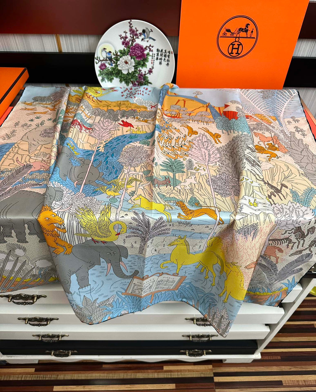 HERMES HERMES 25S SCARF 90 IN SILK 727408