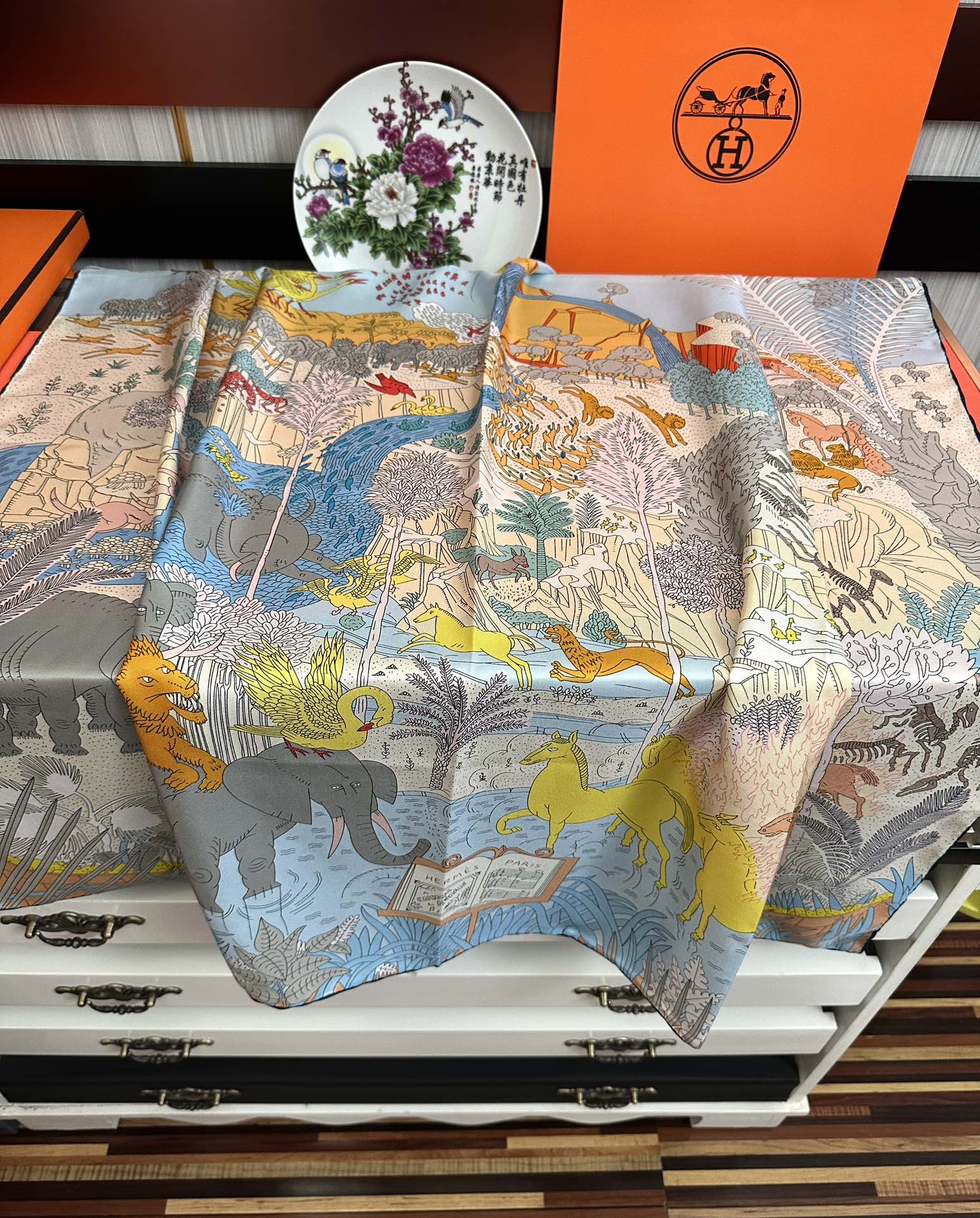 HERMES HERMES 25S SCARF 90 IN SILK 727408