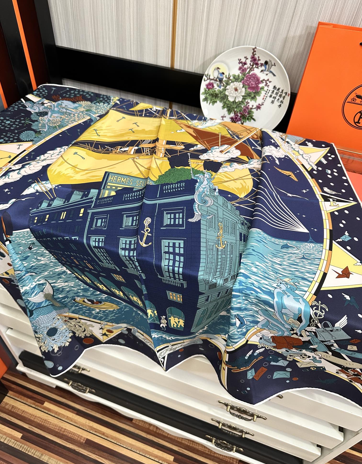HERMES HERMES 25S SCARF 90 IN SILK 730531