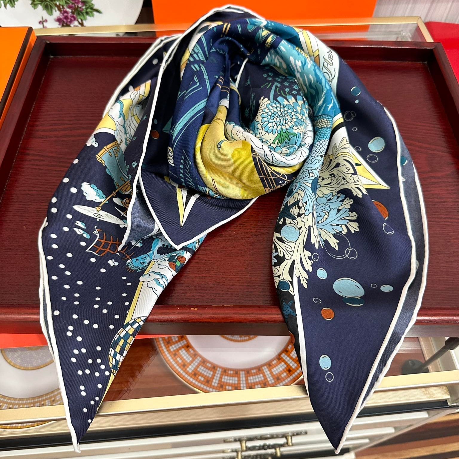 HERMES HERMES 25S SCARF 90 IN SILK 730531