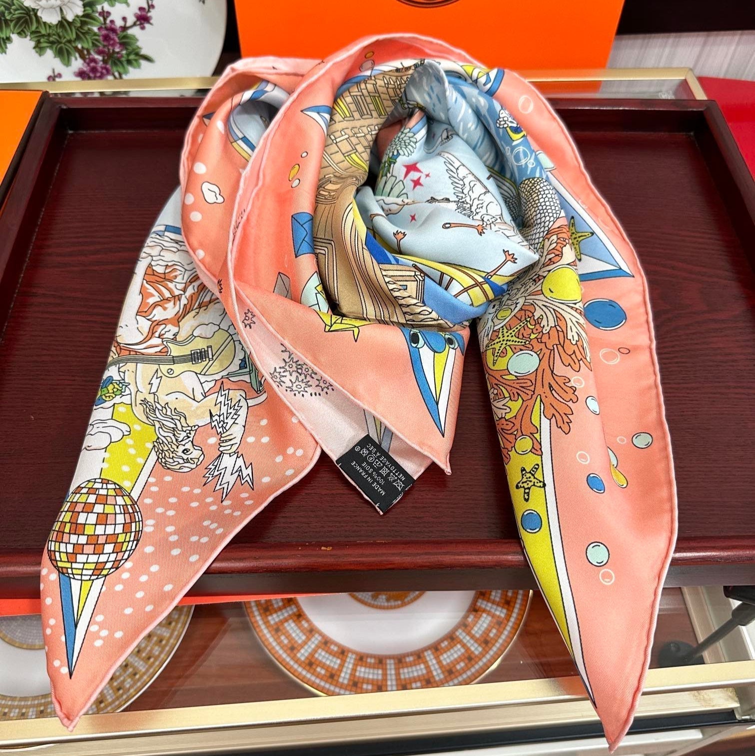 HERMES HERMES 25S SCARF 90 IN SILK 730532