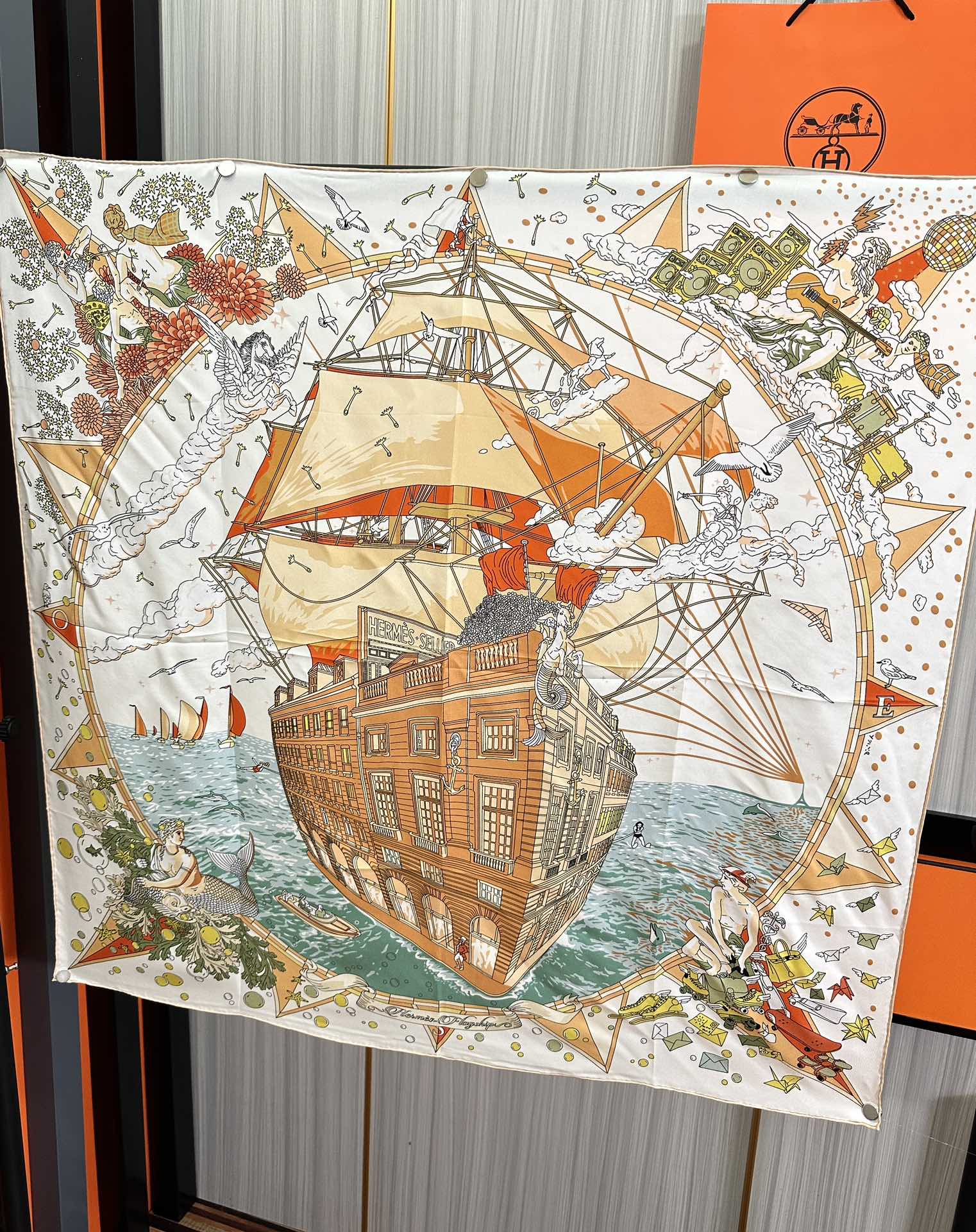 HERMES HERMES 25S SCARF 90 IN SILK 730533